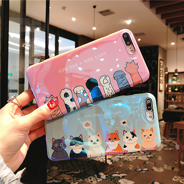 เคสแมว iPhone X , เคส iPhone 8 Plus , 6s Plus , 7 Plus